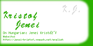 kristof jenei business card